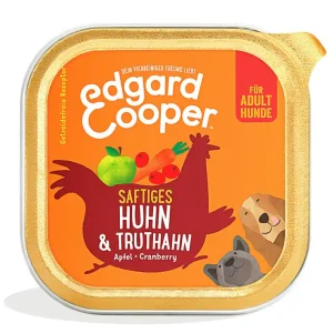 Sparpaket 11 x 150 g Edgard & Cooper Adult Huhn & Truthahn Hunde Nassfutter Heißes Angebot